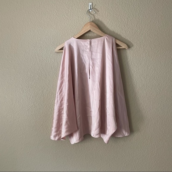 Ramy Brook Tiffany Cold-Shoulder Cape Blouse in Blush - Picture 7 of 8